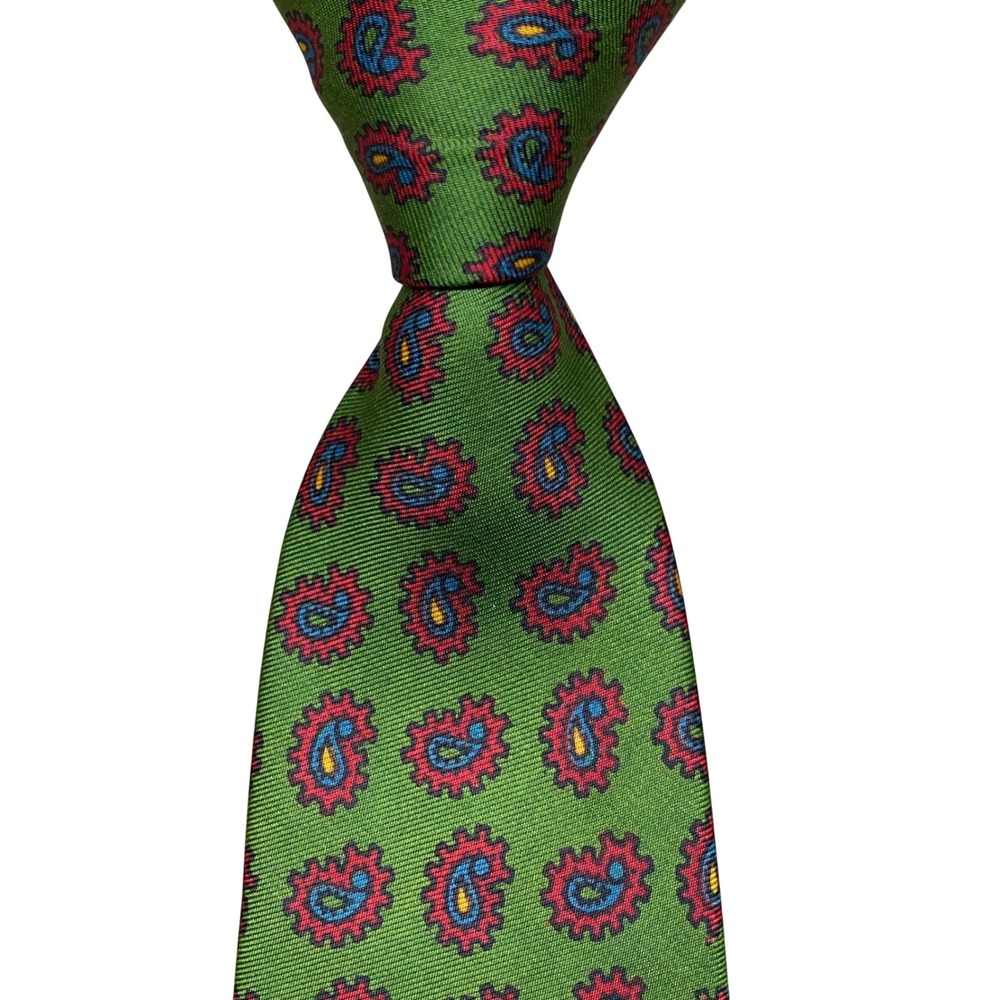 VTG 50s Littler Seattle Ancient Madder Silk Tie Paisley Men British Hand Blocked